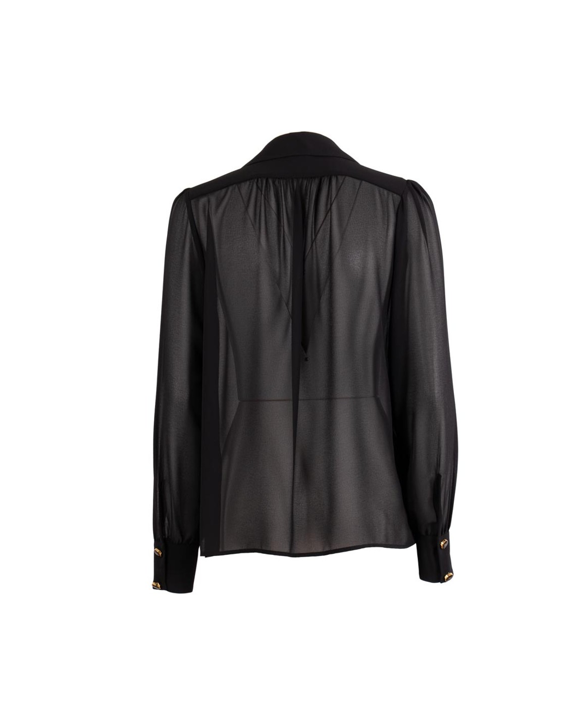 shop ELISABETTA FRANCHI  Camicia: Elisabetta Franchi camicia in georgette con collana.
Camicia in georgette dalla vestibilità slim. Ha colletto con scollo a V e maniche lunghe leggermente arricciate sulla spalla. 
La collana in catena con logo e nappine è amovibile.
Composizione: 100%Poliestere.
Fabbricato in Italia.. CA13357E2-110 number 8074193